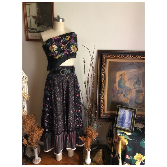 Vintage Western style Cotton Novelty circle skirt - Picture 6 of 13